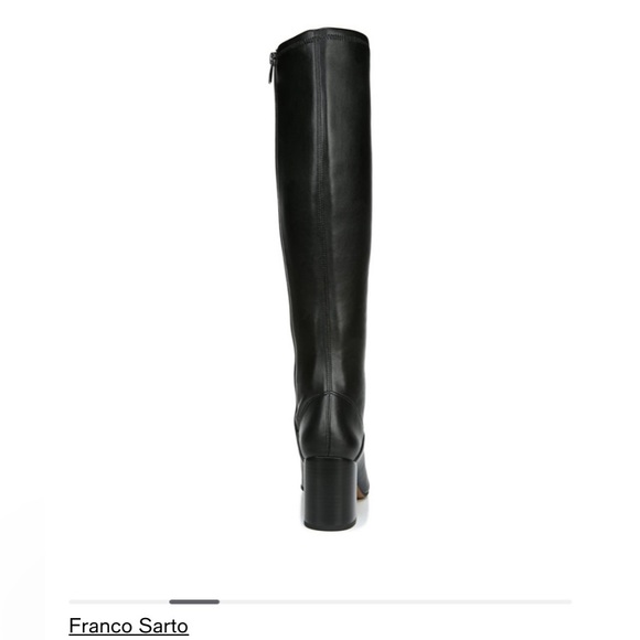 Franco Sarto Black Faux Leather Knee-high Boots; Size 8 M - Picture 5 of 14